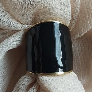 Black and Gold Minimalist Ring